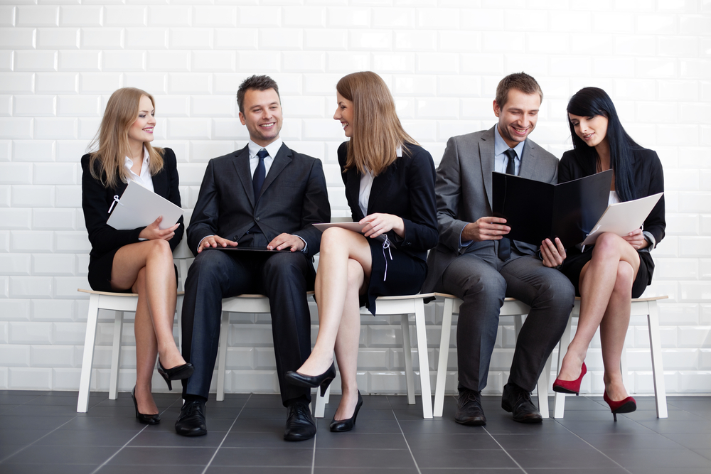 Interview office group strip