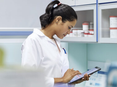 Pharmacist on Tablet