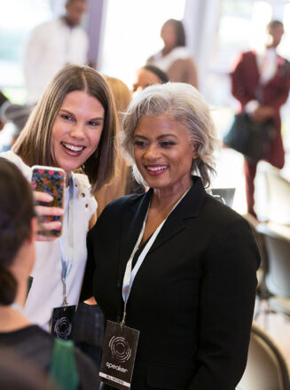 Events Attendees Taking Selfie