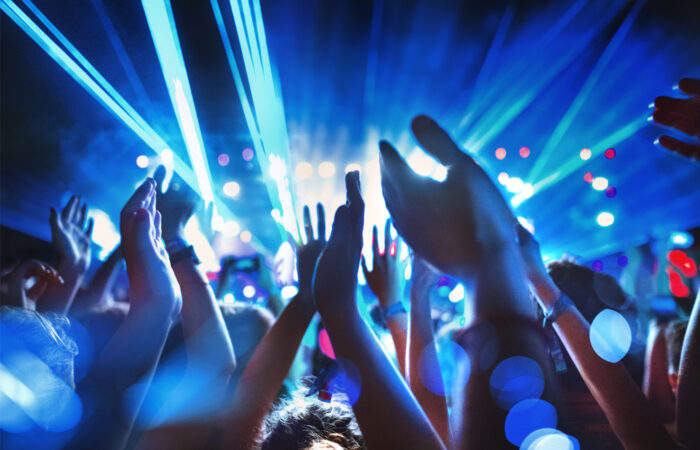 Hands in Crowd at Concert