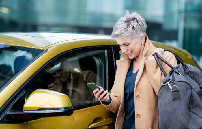 Business Woman Rental Car