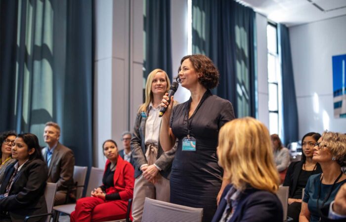 Health Official Speaking at Conference