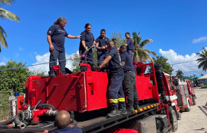 Humanitarian response deployment supporting local firefighter training and long-term capacity building efforts in Tonga through Airlink partnership